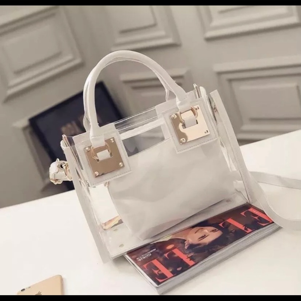 Handbag, Clear Purse, 2 in 1 Top Handles/Crossbody